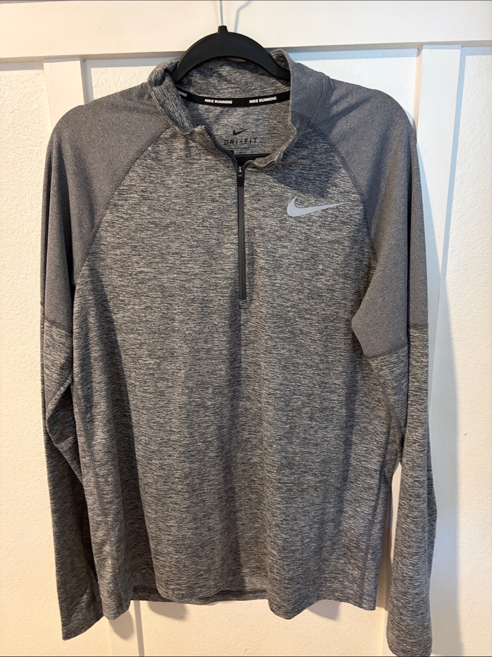 Nike Men’s Grey Quarter-Zip Dri-FIT Pullover